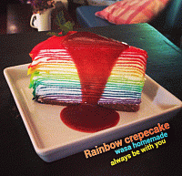 สั่งพิเศษเค้ก Rainbow Crêpe